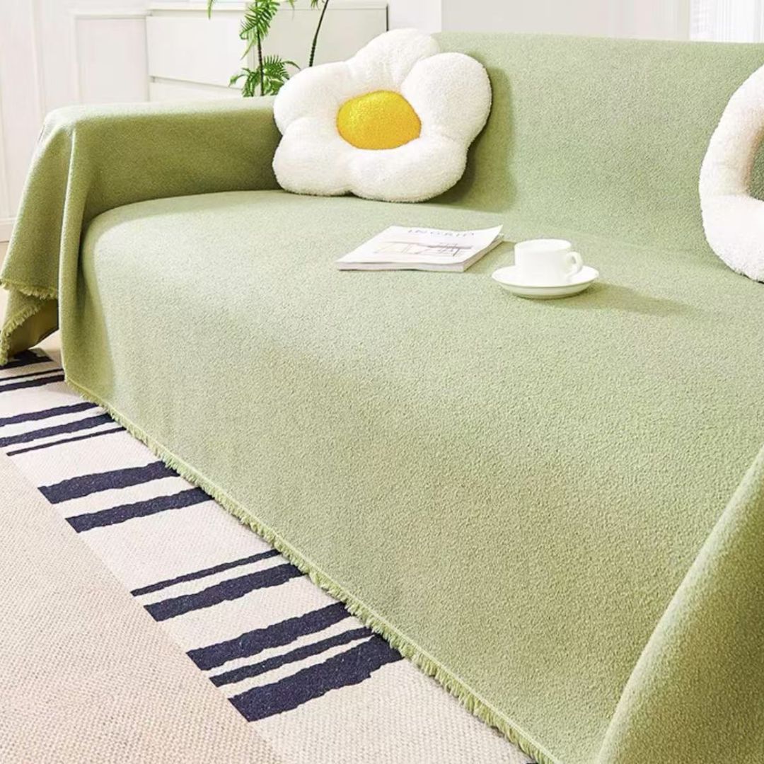 Scratch Resistant Solid Color Sofa Cover