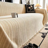 Scratch Resistant Herringbone Pattern Sofa Cover