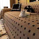 Scratch Resistant Block Pattern Sofa Cover