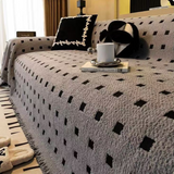 Scratch Resistant Block Pattern Sofa Cover