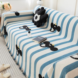 Scratch Resistant Stripe Print Elephant Cartoon Sofa Cover