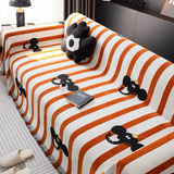 Scratch Resistant Stripe Print Elephant Cartoon Sofa Cover