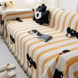 Scratch Resistant Stripe Print Elephant Cartoon Sofa Cover