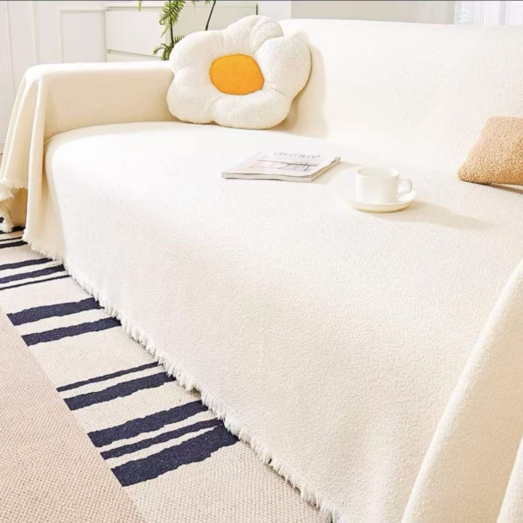 Scratch Resistant Solid Color Sofa Cover