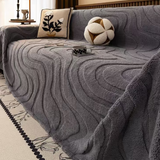 Scratch Resistant Geographical Plush Sofa Cover