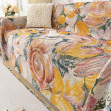 Scratch Resistant Monet Style Roses Sofa Cover